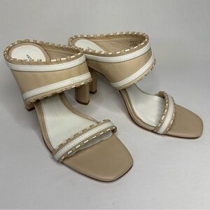 Antonio Melani Sarville Mule Sandal Leather Cream White Women’s Size 9